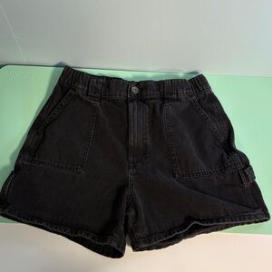 Ardene Black Carpenter High Rise Large Woman Shorts,
